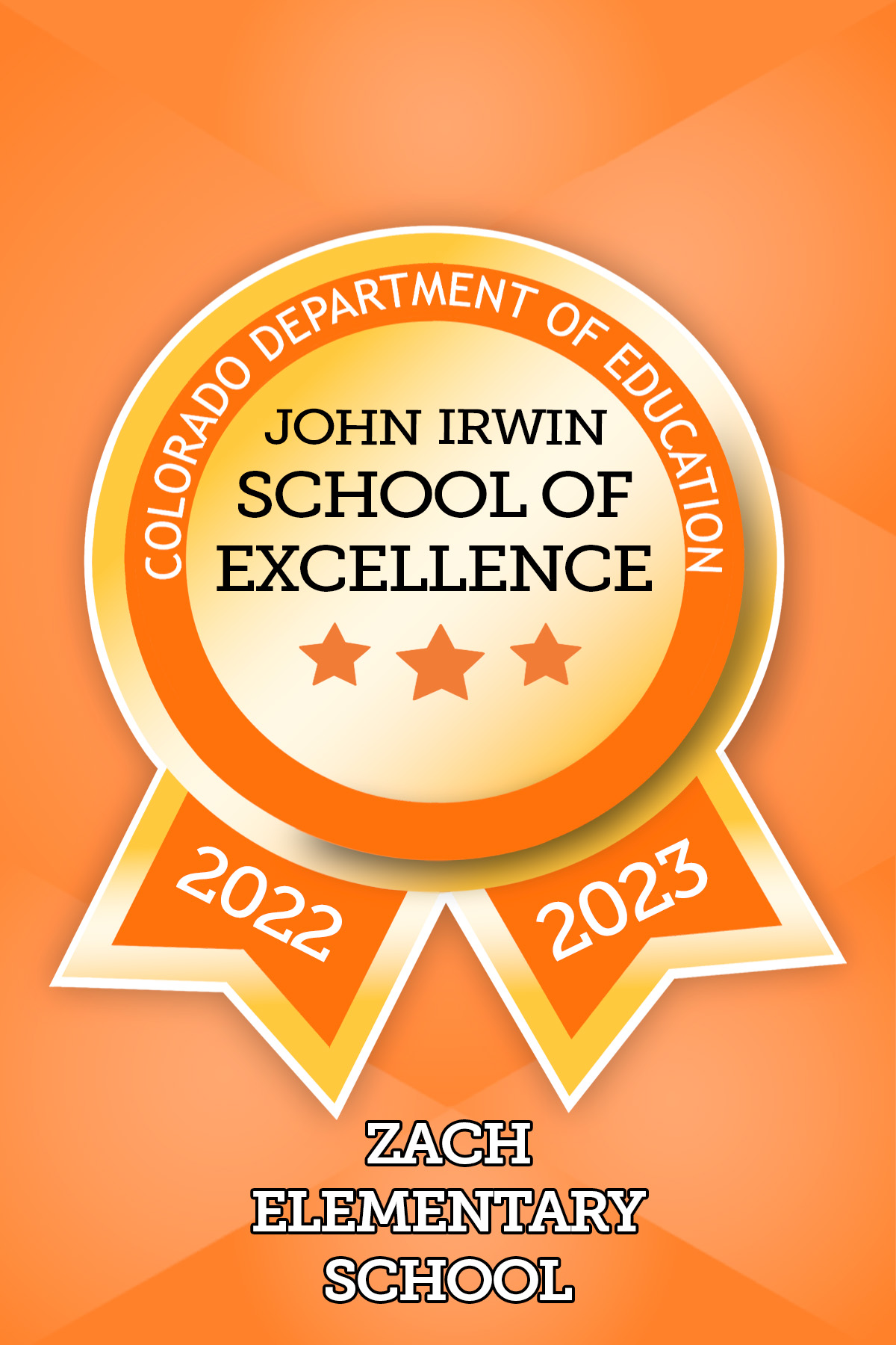Colorado Department of Education John Irwin School of Excellence award