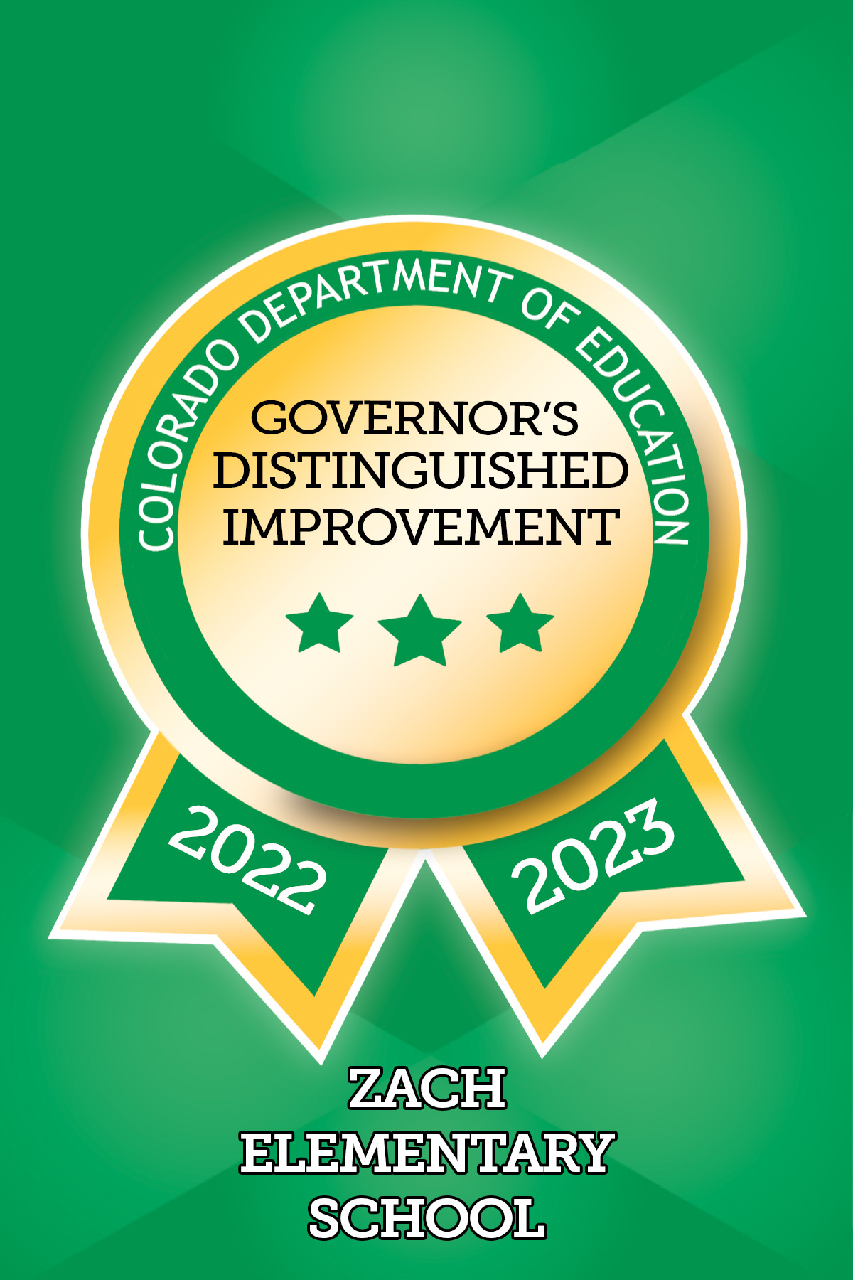 2023 Colorado Department of Education Governor's Distinguished Improvement Award